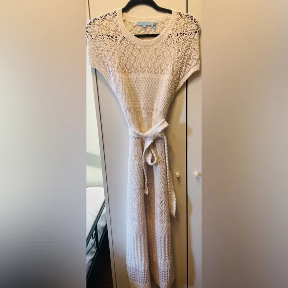 Draper James Cream Knit Midi Dress – 3-Piece Set (Size S) - Picture 2 of 8